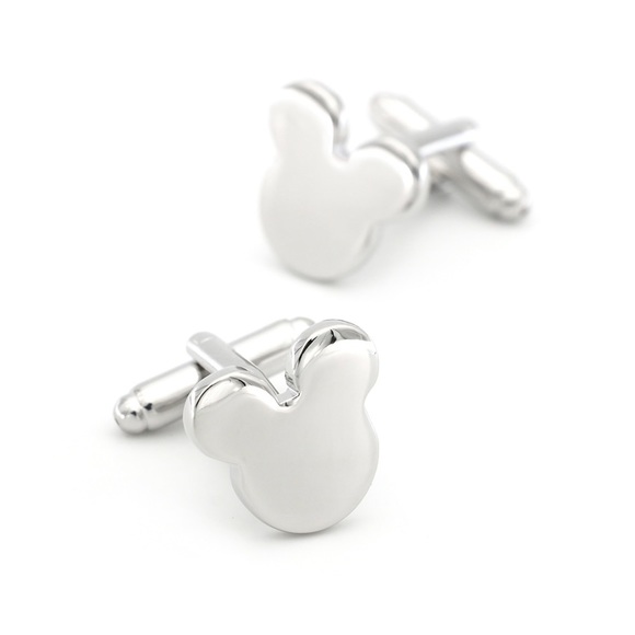 Silver Mickey Mouse Head Cufflinks - Picture 4 of 15